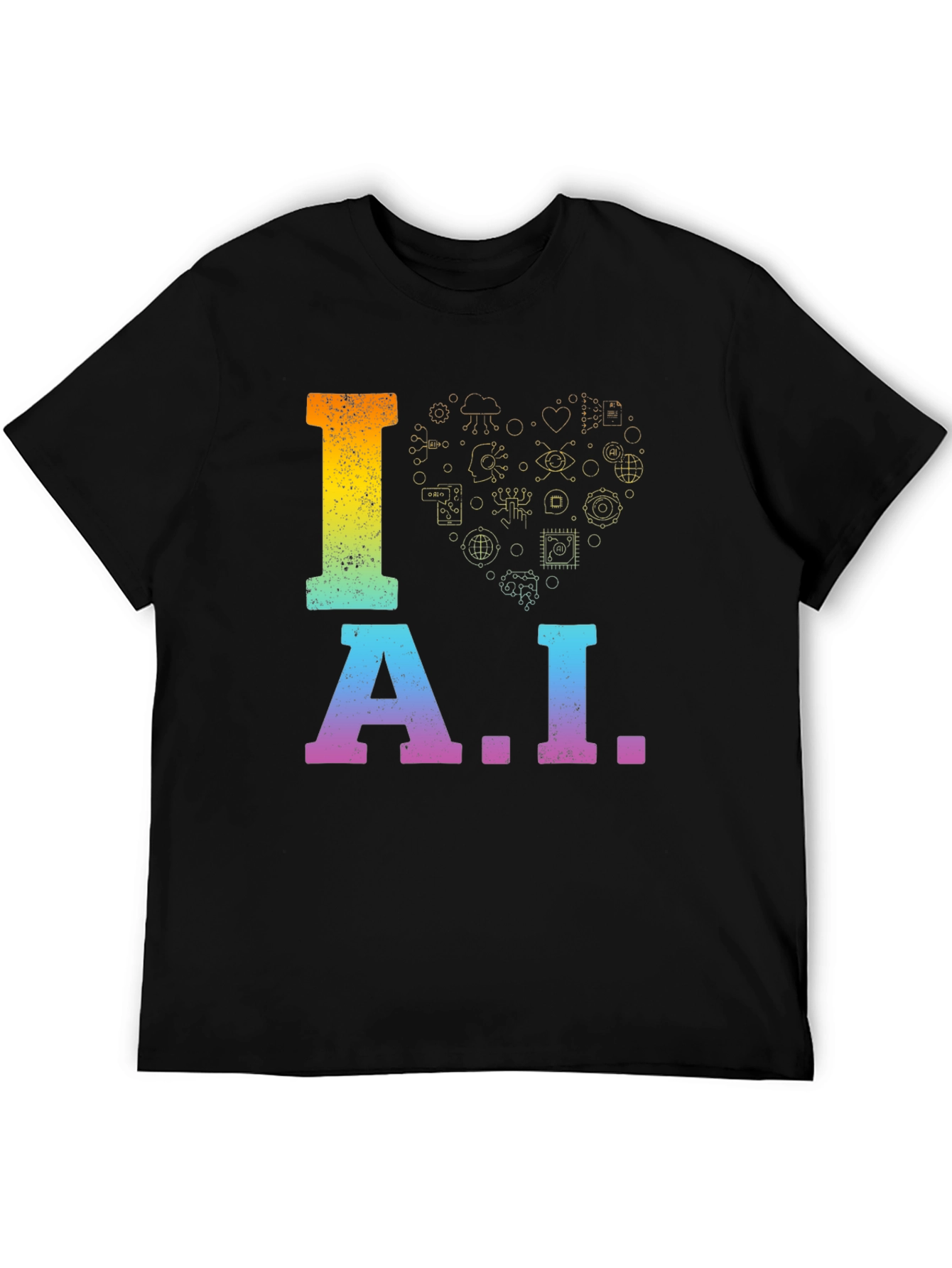 I Love AI T-Shirt - Gradient Design