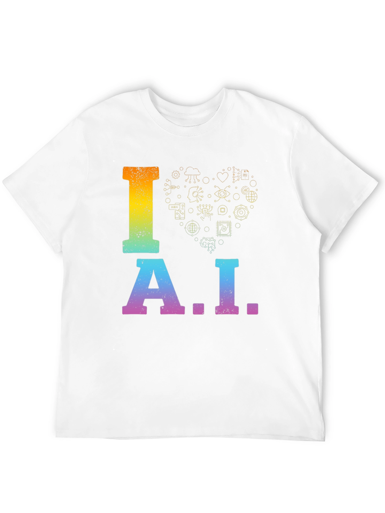 I Love AI T-Shirt - Gradient Design