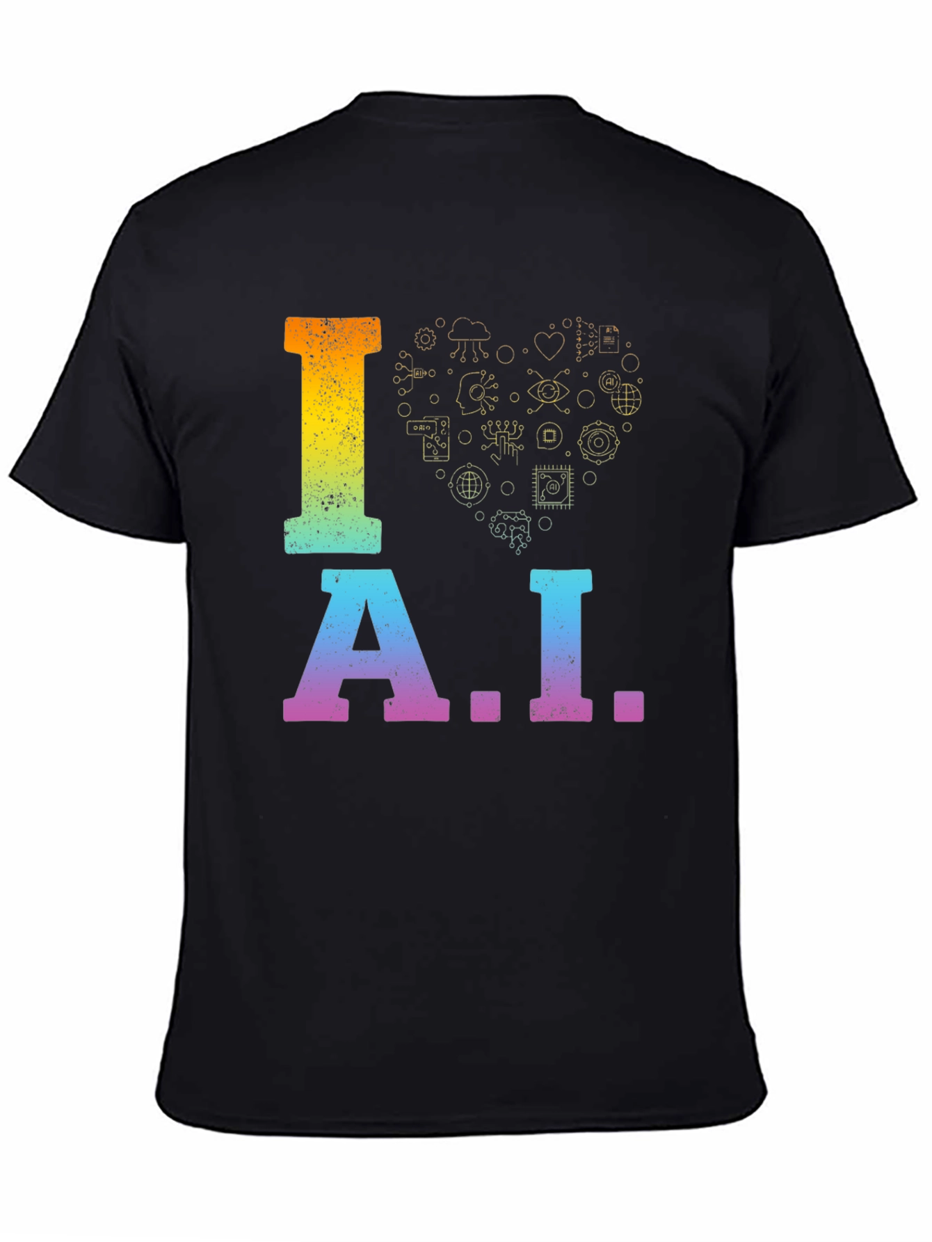 I Love AI T-Shirt - Gradient Design