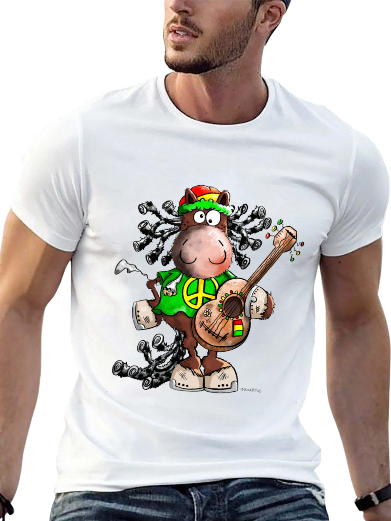 Rasta Horse Graphic T-Shirt - Reggae Style