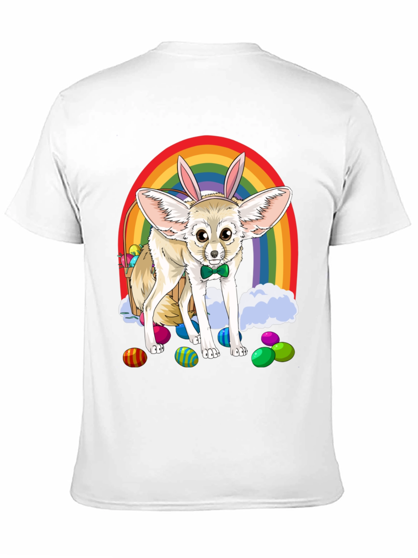 Easter Fennec Fox Rainbow T-Shirt
