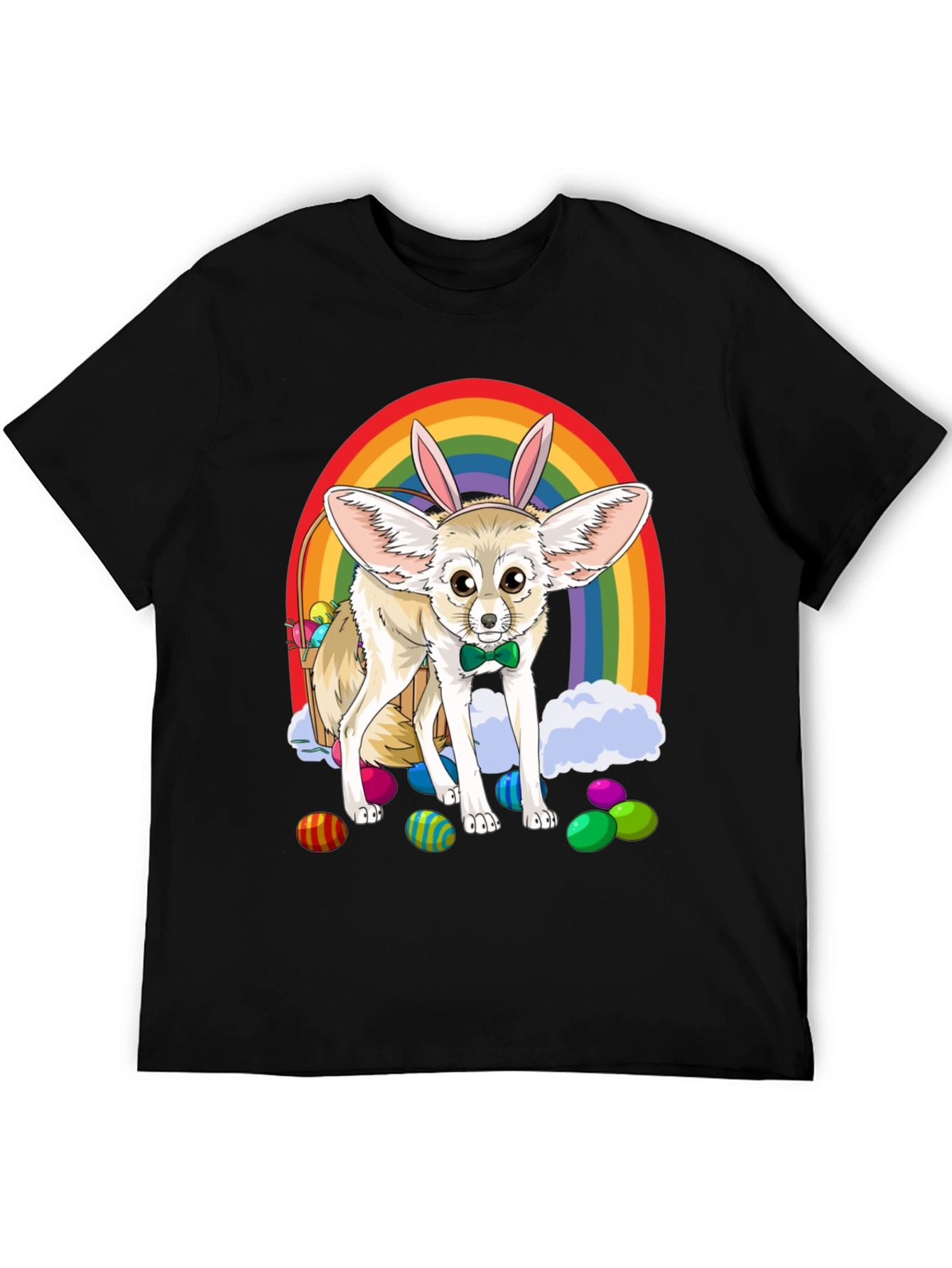 Easter Fennec Fox Rainbow T-Shirt