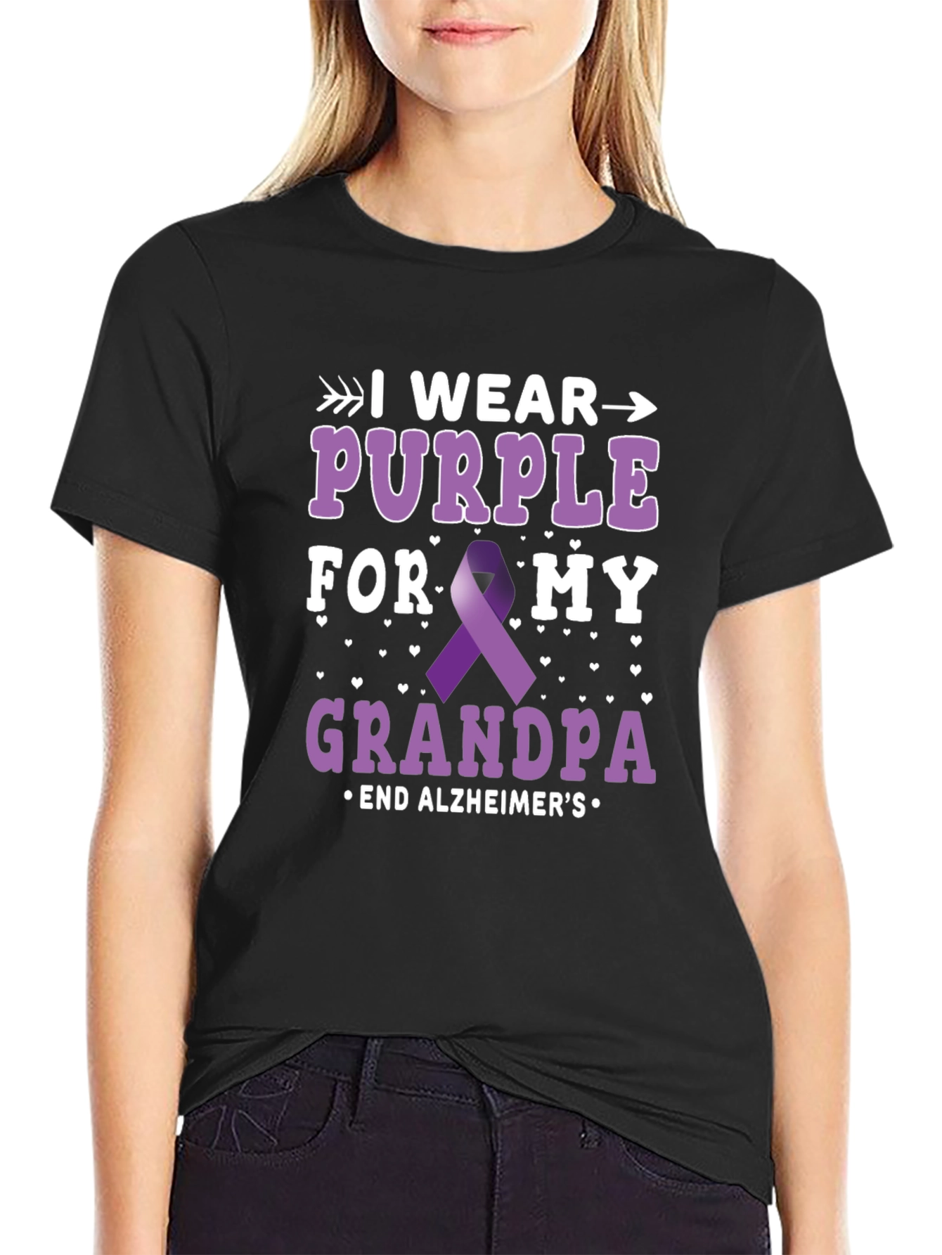 Purple Alzheimers Awareness T-Shirt