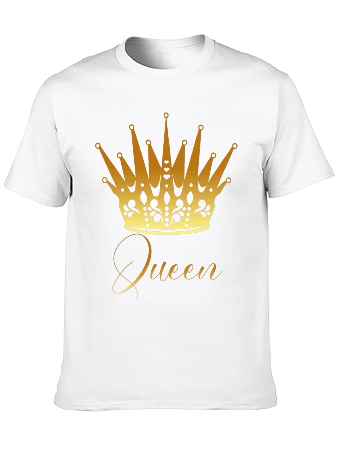 Queen Crown Graphic Tee - Gold Print
