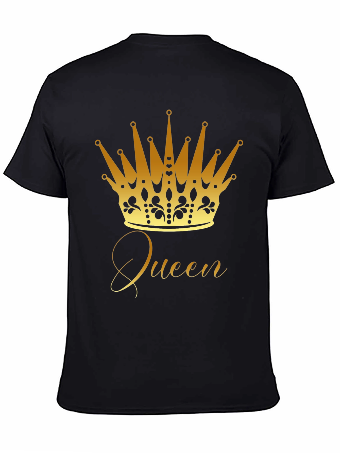 Queen Crown Graphic Tee - Gold Print