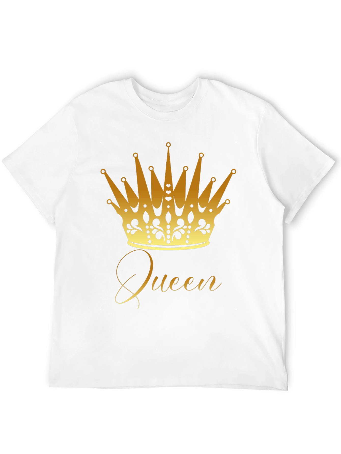 Queen Crown Graphic Tee - Gold Print