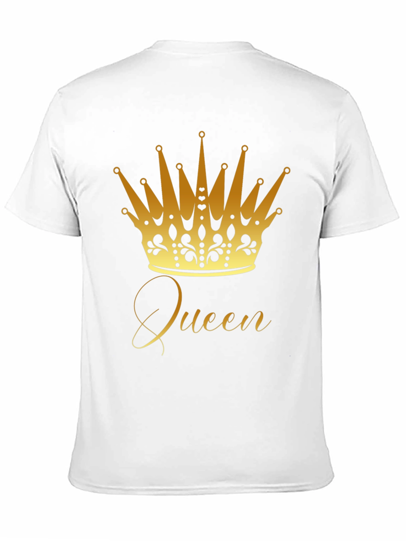 Queen Crown Graphic Tee - Gold Print