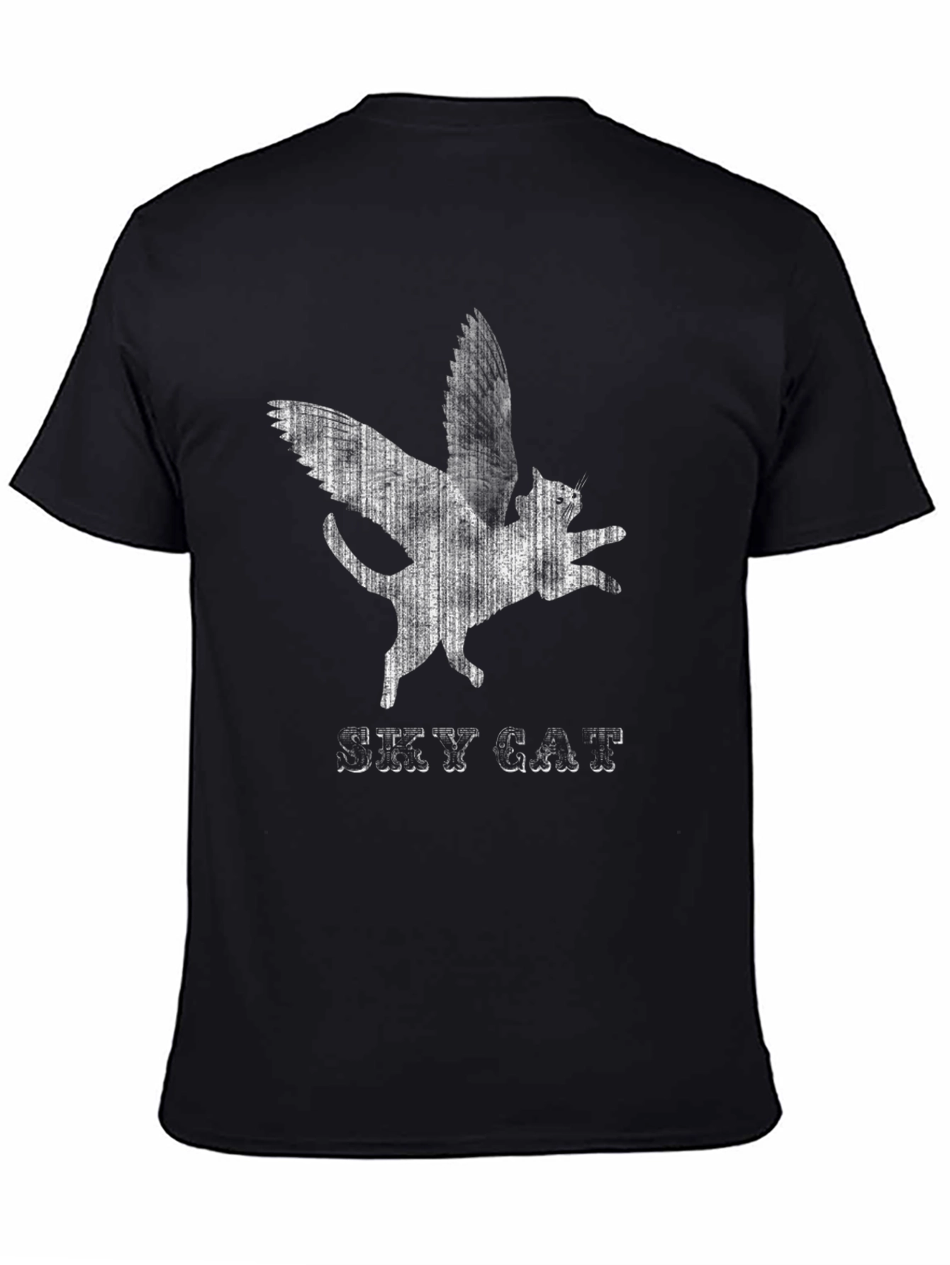 Sky Cat T-Shirt - Winged Feline Design