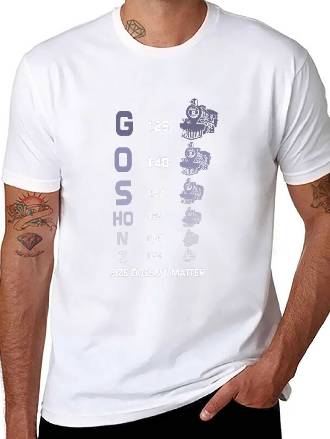 Train Scale T-Shirt - Size Doesnt Matter