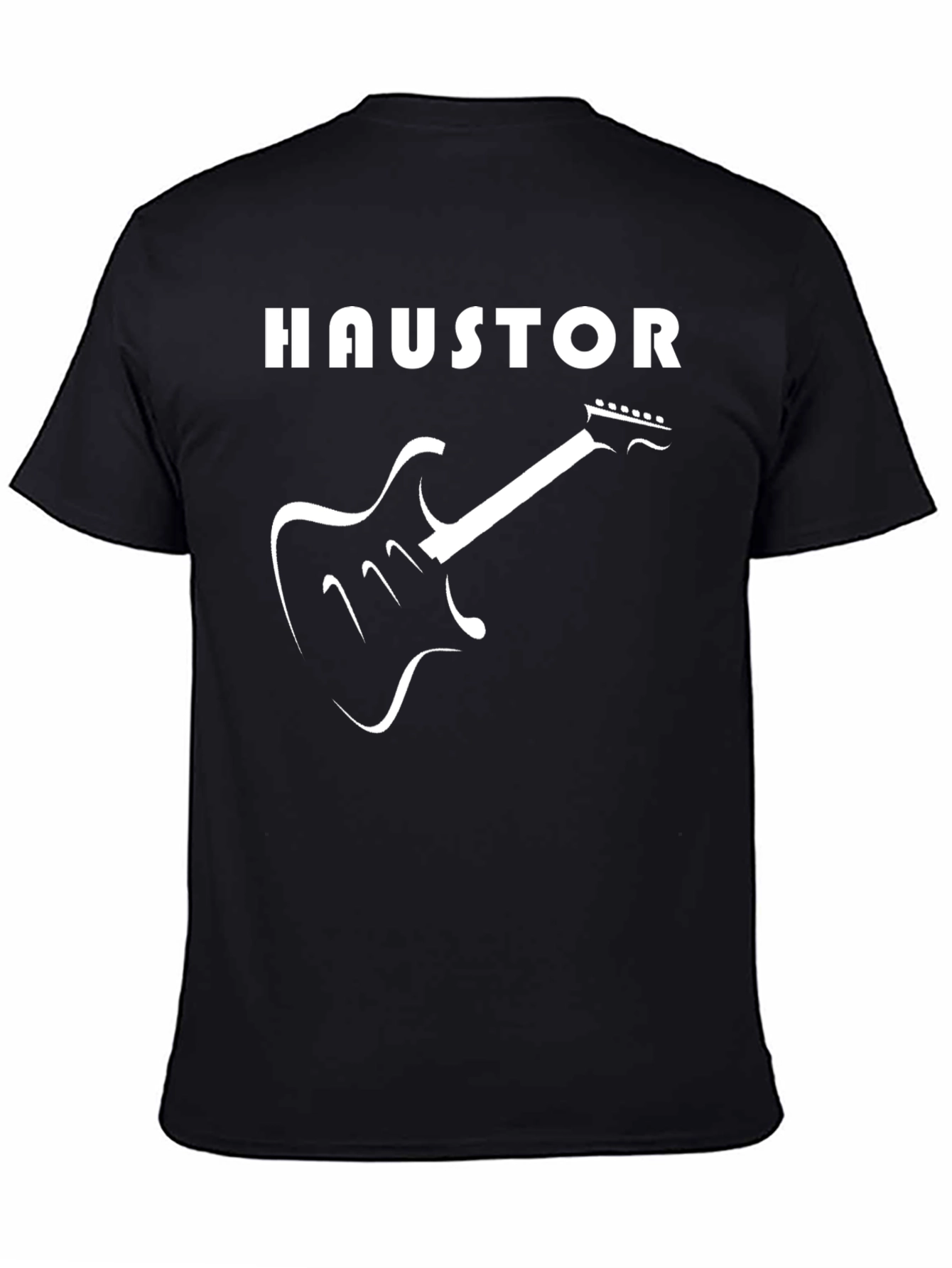 Haustor Guitar Graphic T-Shirt - Black Cotton Tee