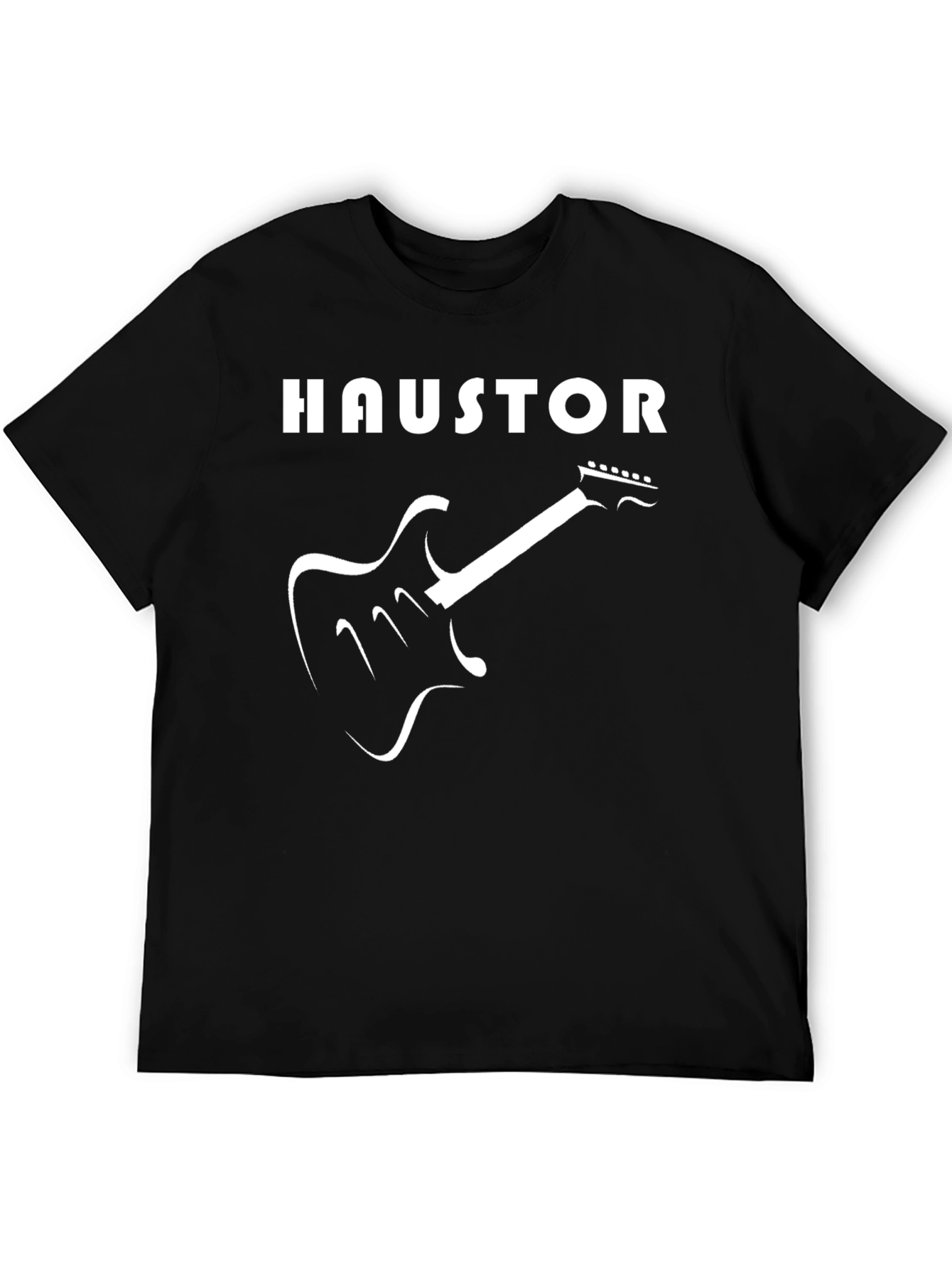 Haustor Guitar Graphic T-Shirt - Black Cotton Tee
