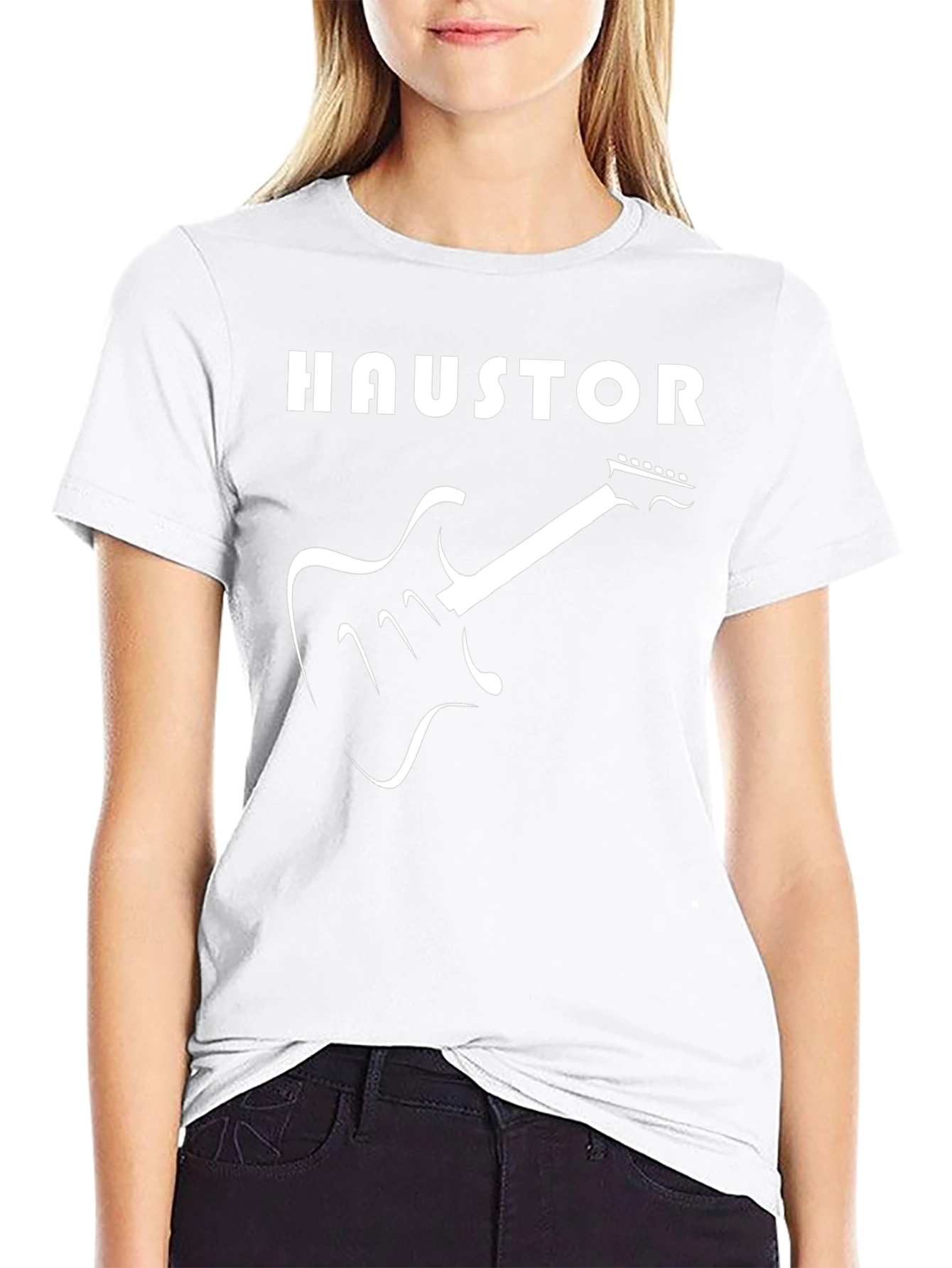 Haustor Guitar Graphic T-Shirt - Black Cotton Tee