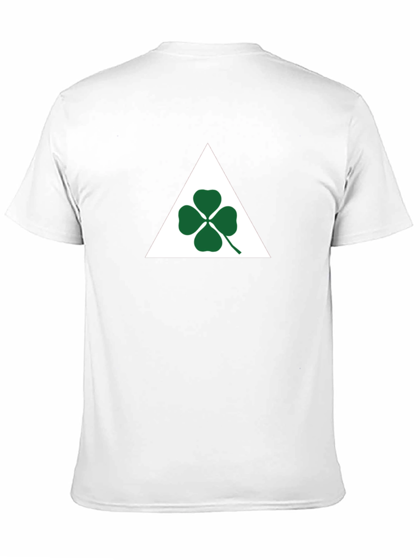 Black T-Shirt with Shamrock Triangle Graphic