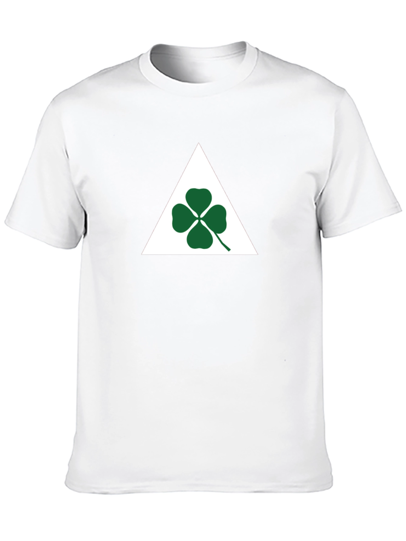 Black T-Shirt with Shamrock Triangle Graphic