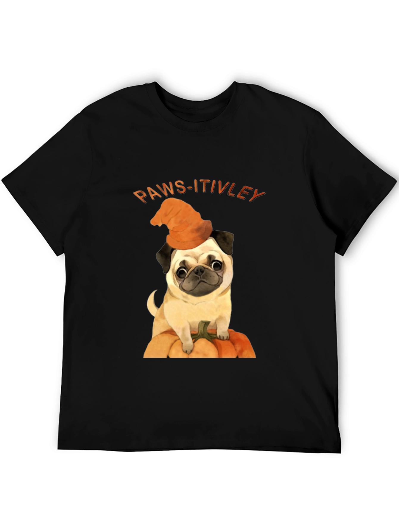 Paws-itively Halloween Pug T-Shirt