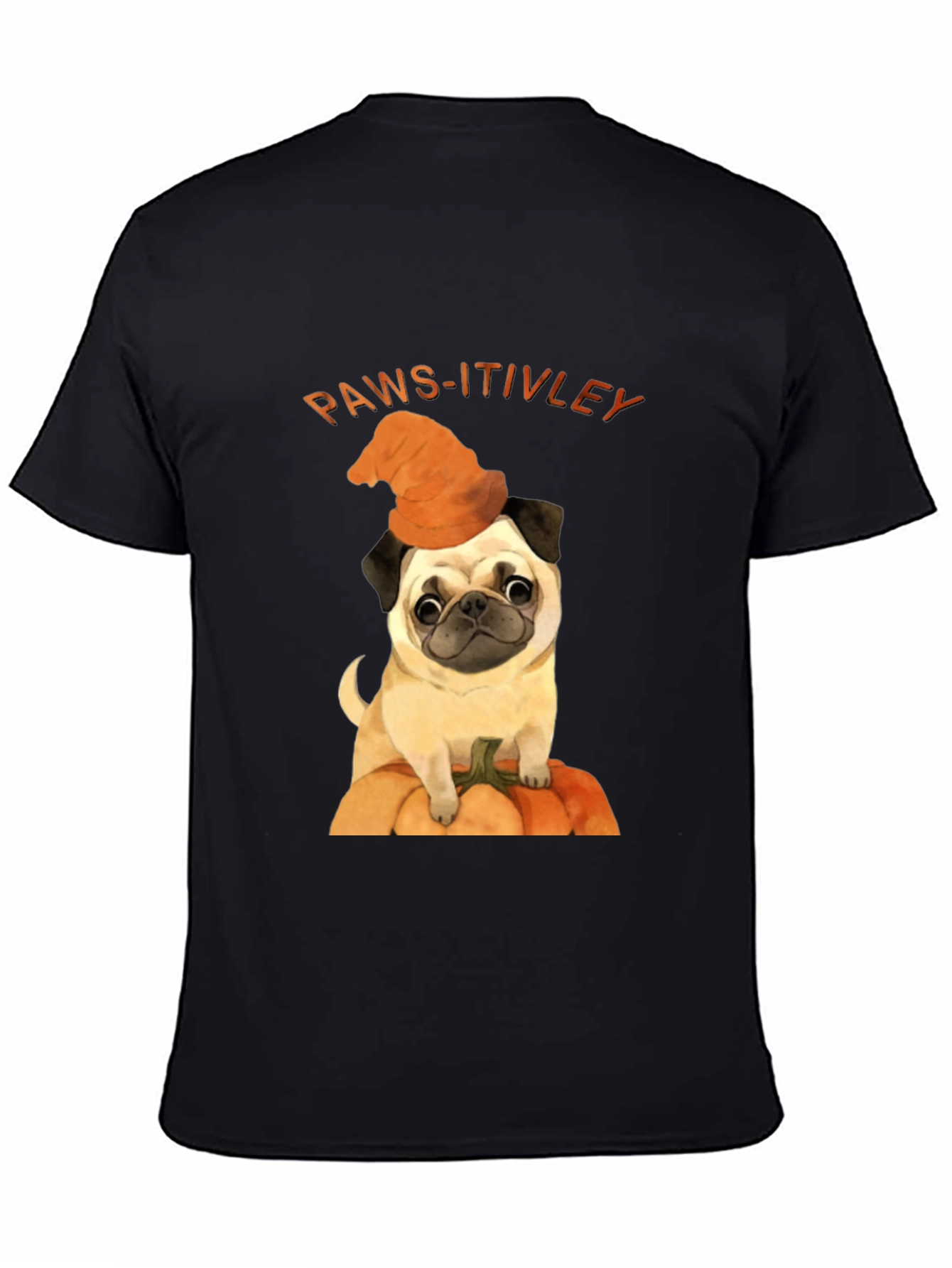 Paws-itively Halloween Pug T-Shirt