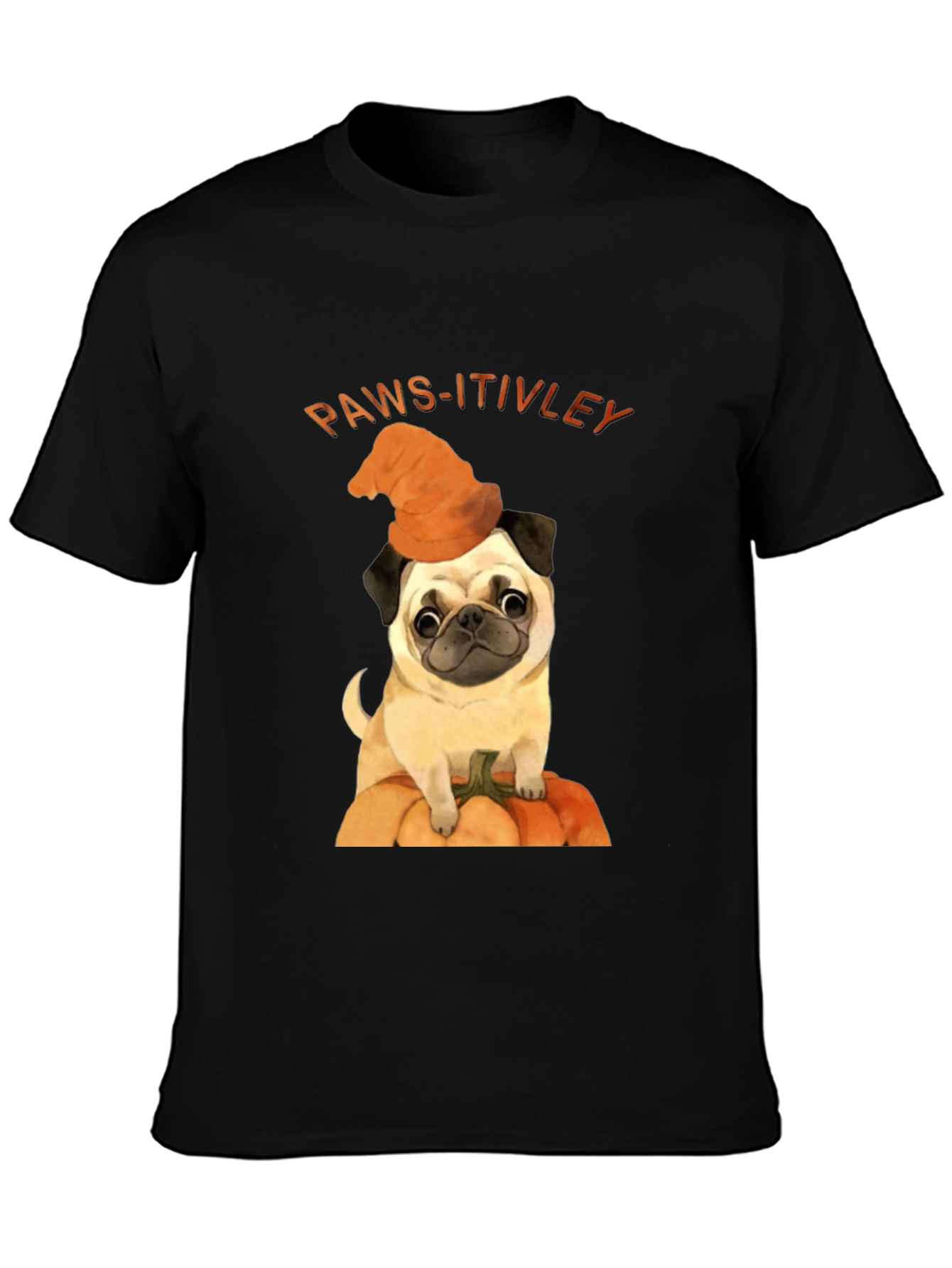 Paws-itively Halloween Pug T-Shirt
