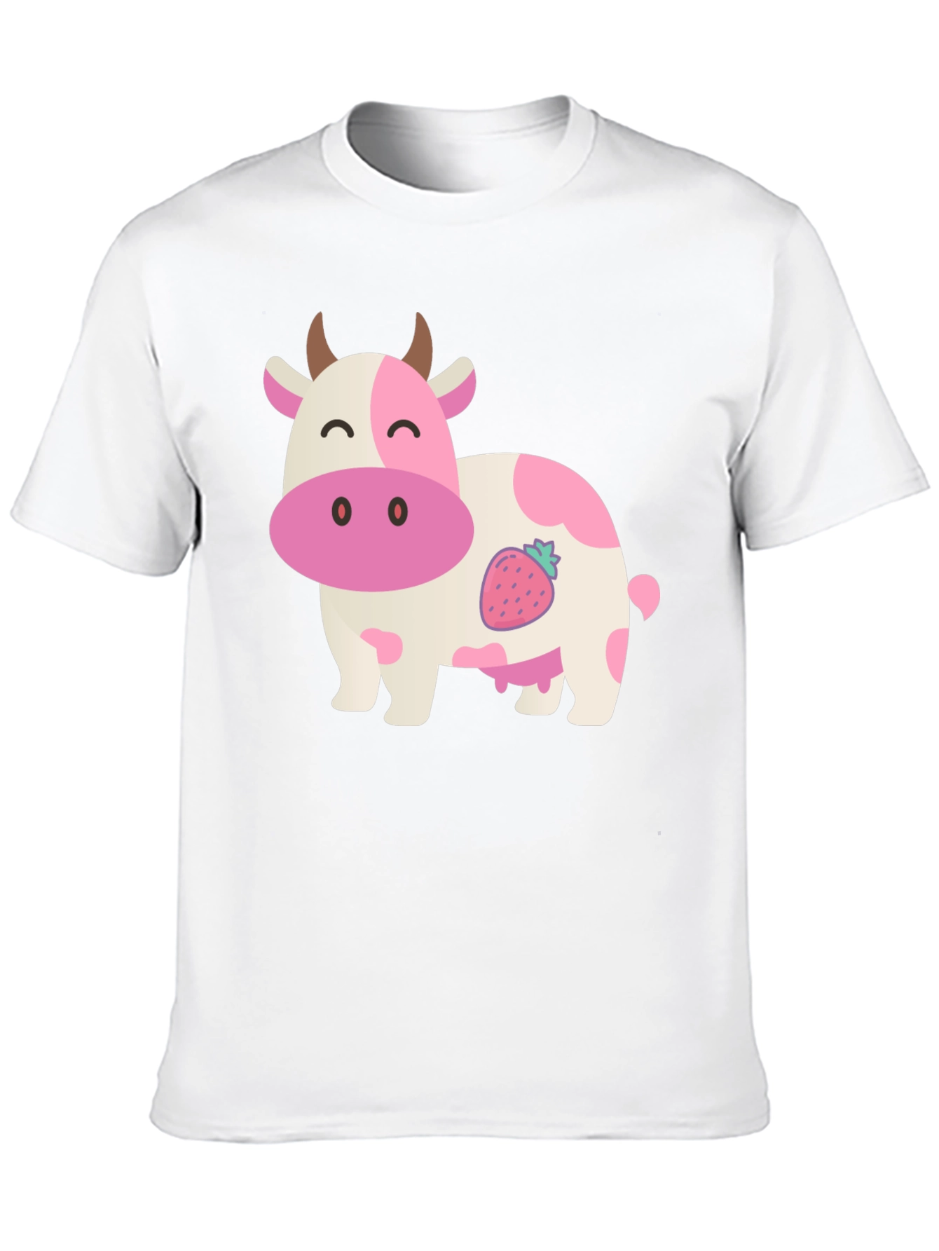 Strawberry Cow Graphic Tee - Black