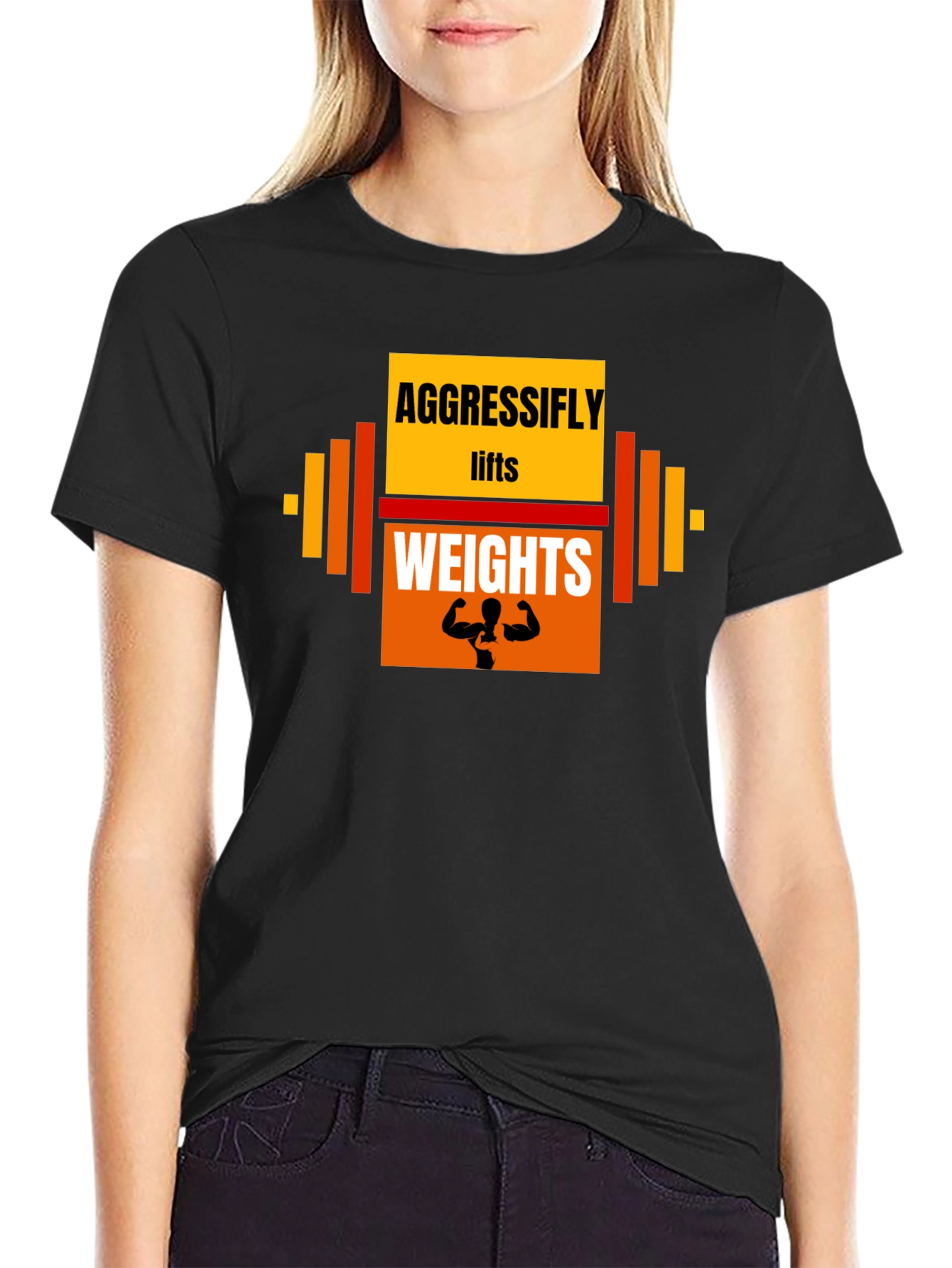 Aggressifly Lifts Weights Graphic T-Shirt