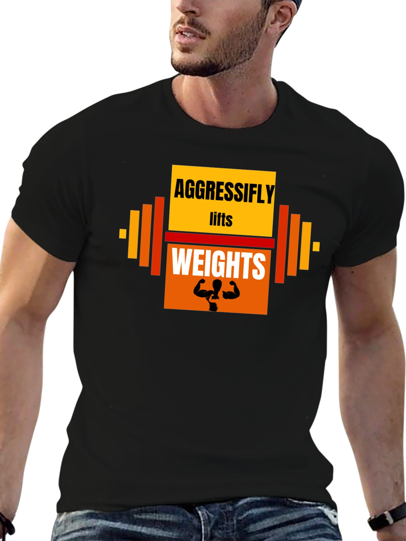 Aggressifly Lifts Weights Graphic T-Shirt
