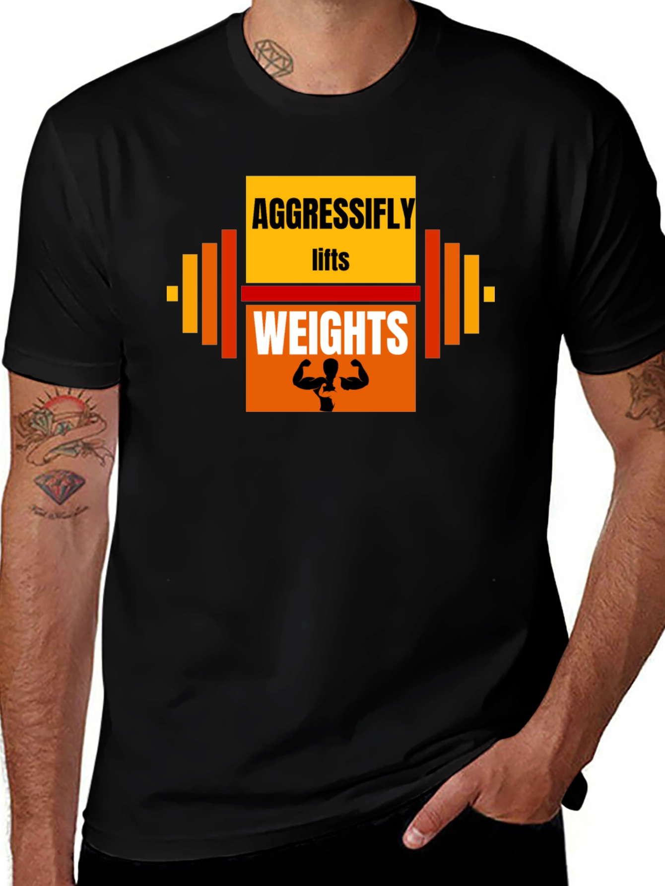 Aggressifly Lifts Weights Graphic T-Shirt