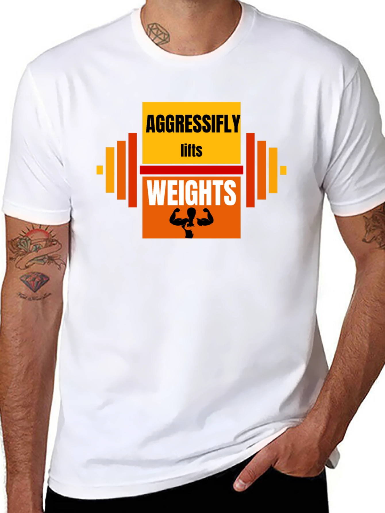 Aggressifly Lifts Weights Graphic T-Shirt