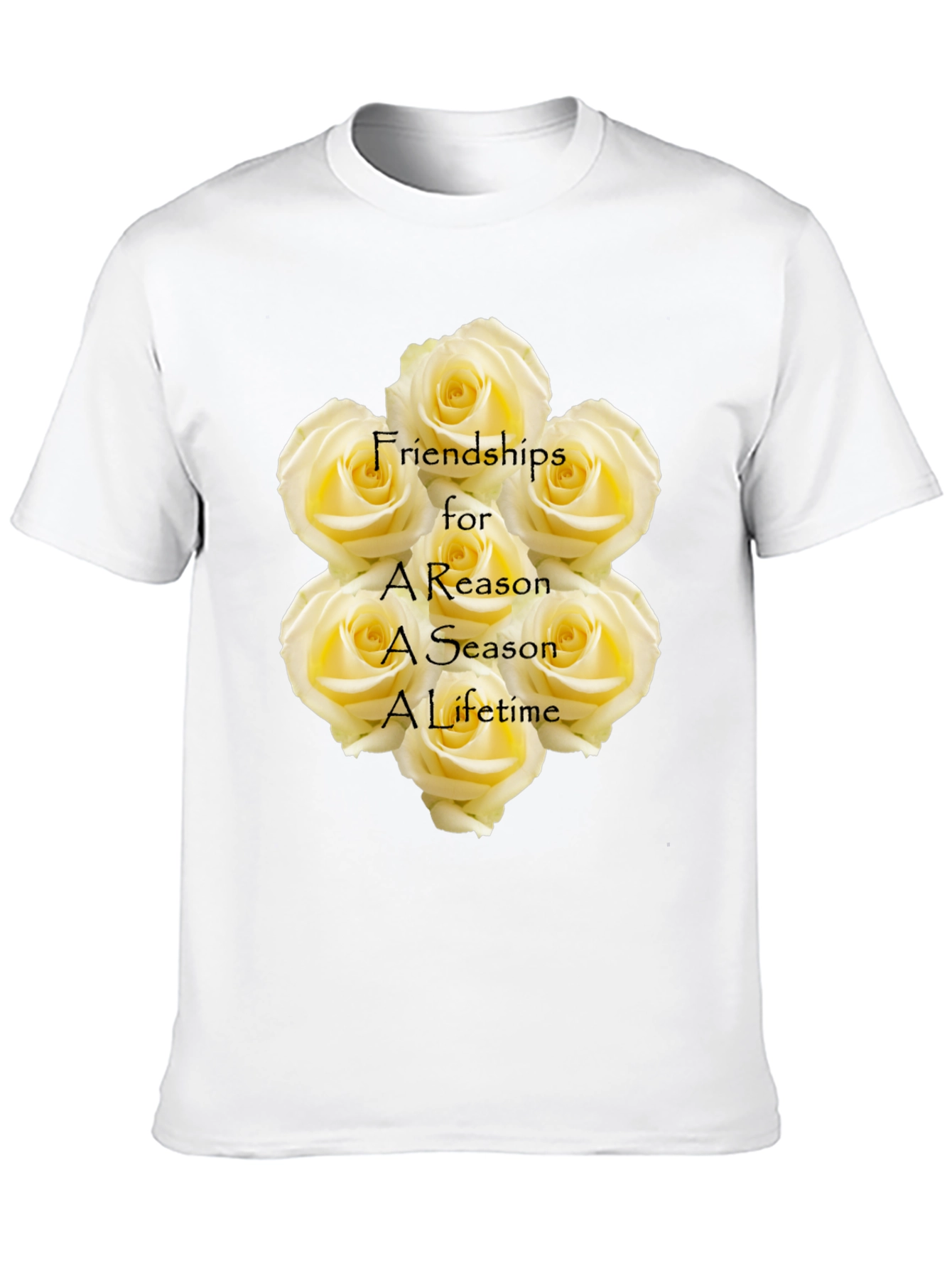 Friendship Roses Black T-Shirt