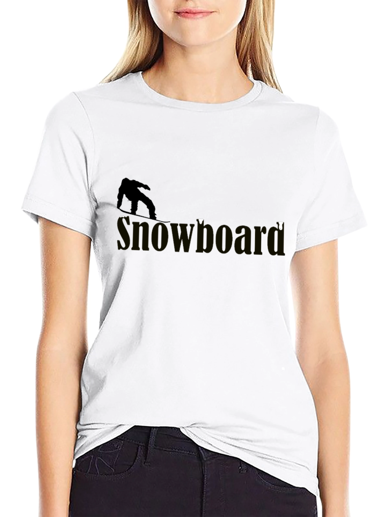 Cool Snowboarder Graphic Tee - Stylish Black T-Shirt