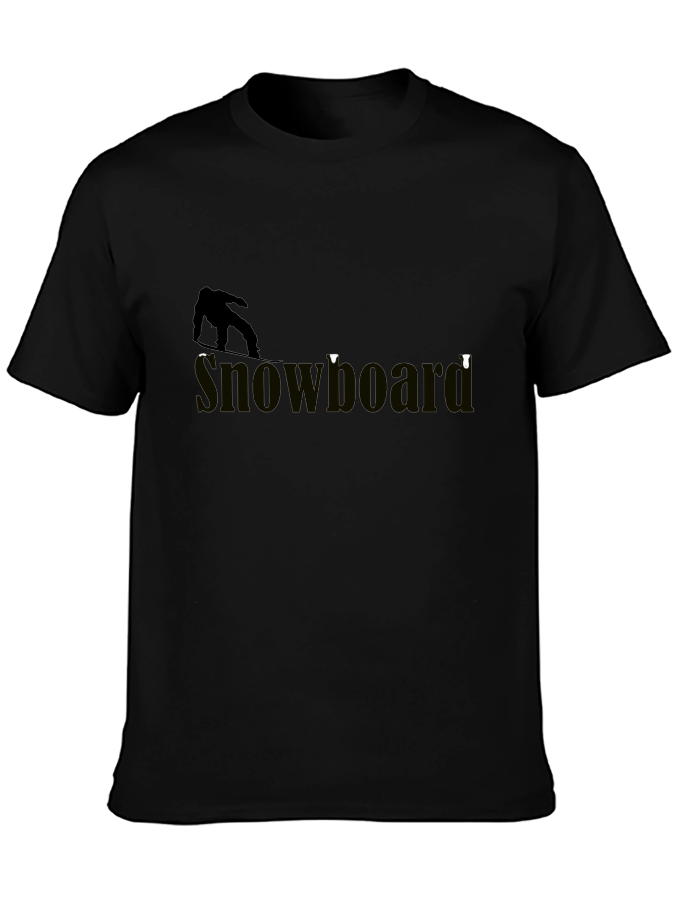 Cool Snowboarder Graphic Tee - Stylish Black T-Shirt