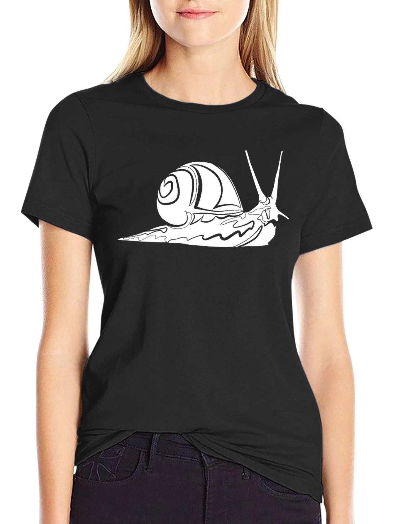 Snail Graphic Tee - Cool Black T-Shirt