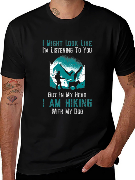 Hiking Dog T-Shirt - I Am Hiking With My Dog