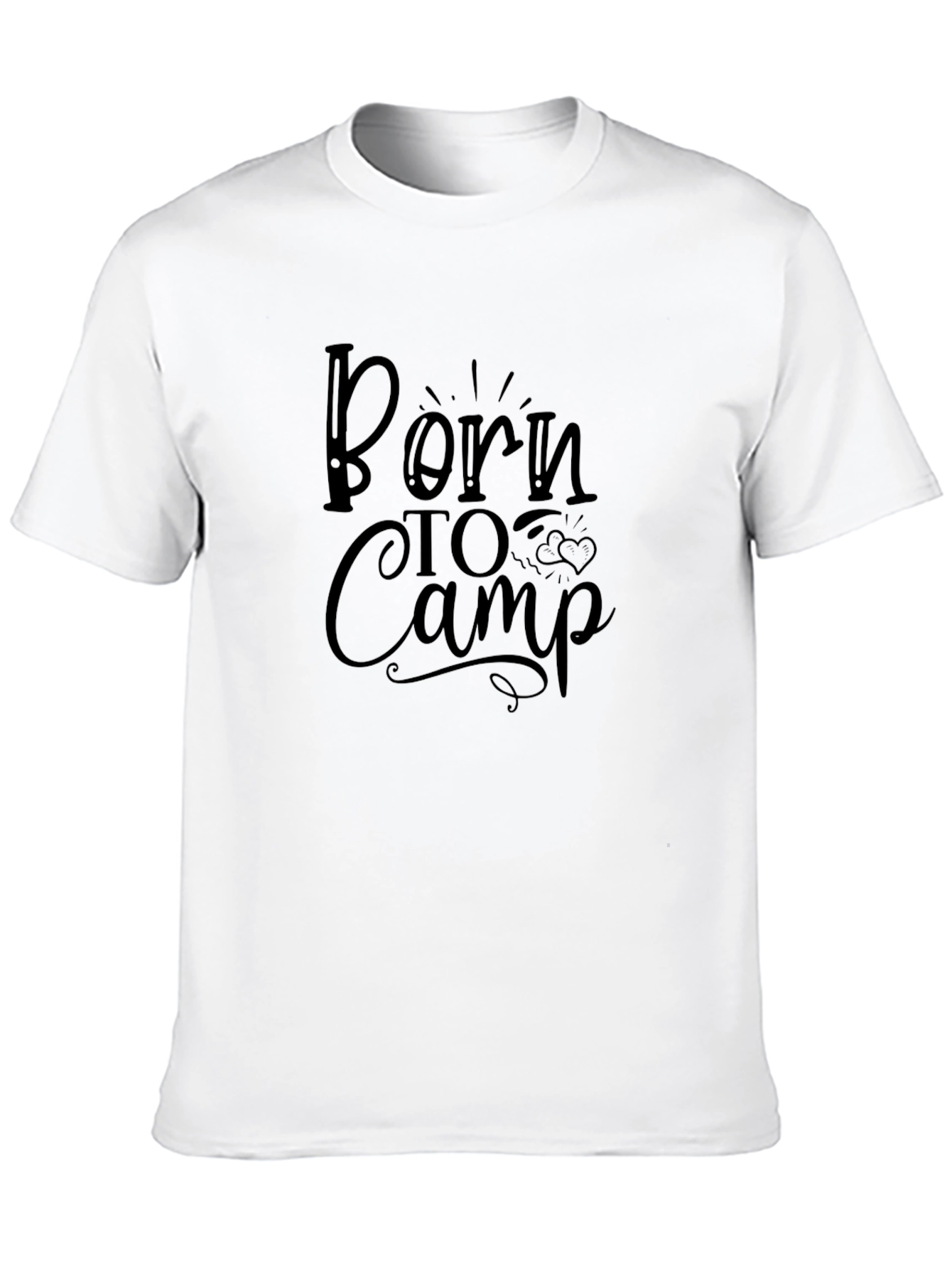 Born to Camp Black Graphic Tee