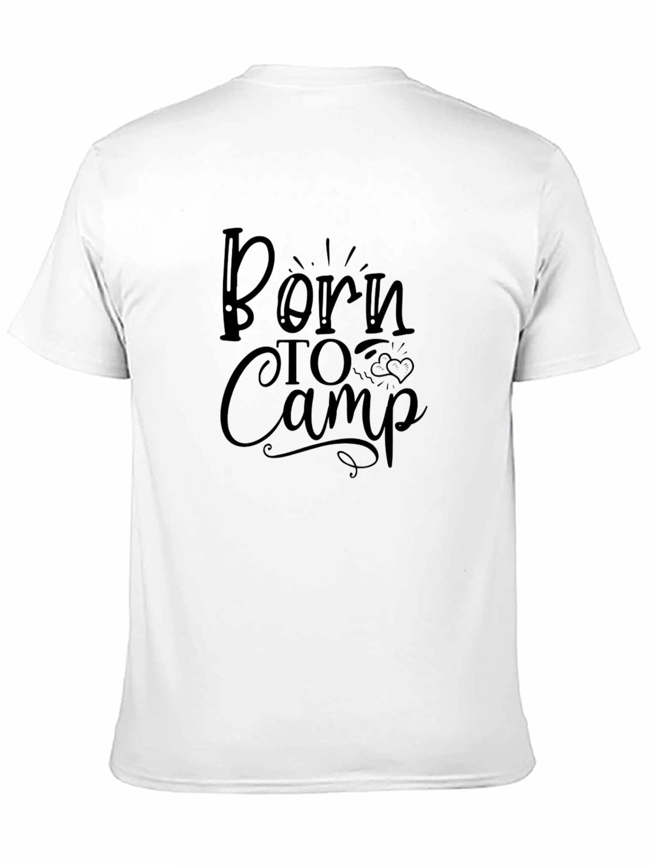 Born to Camp Black Graphic Tee