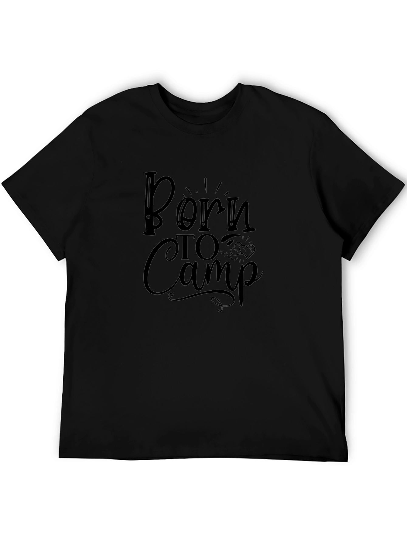 Born to Camp Black Graphic Tee