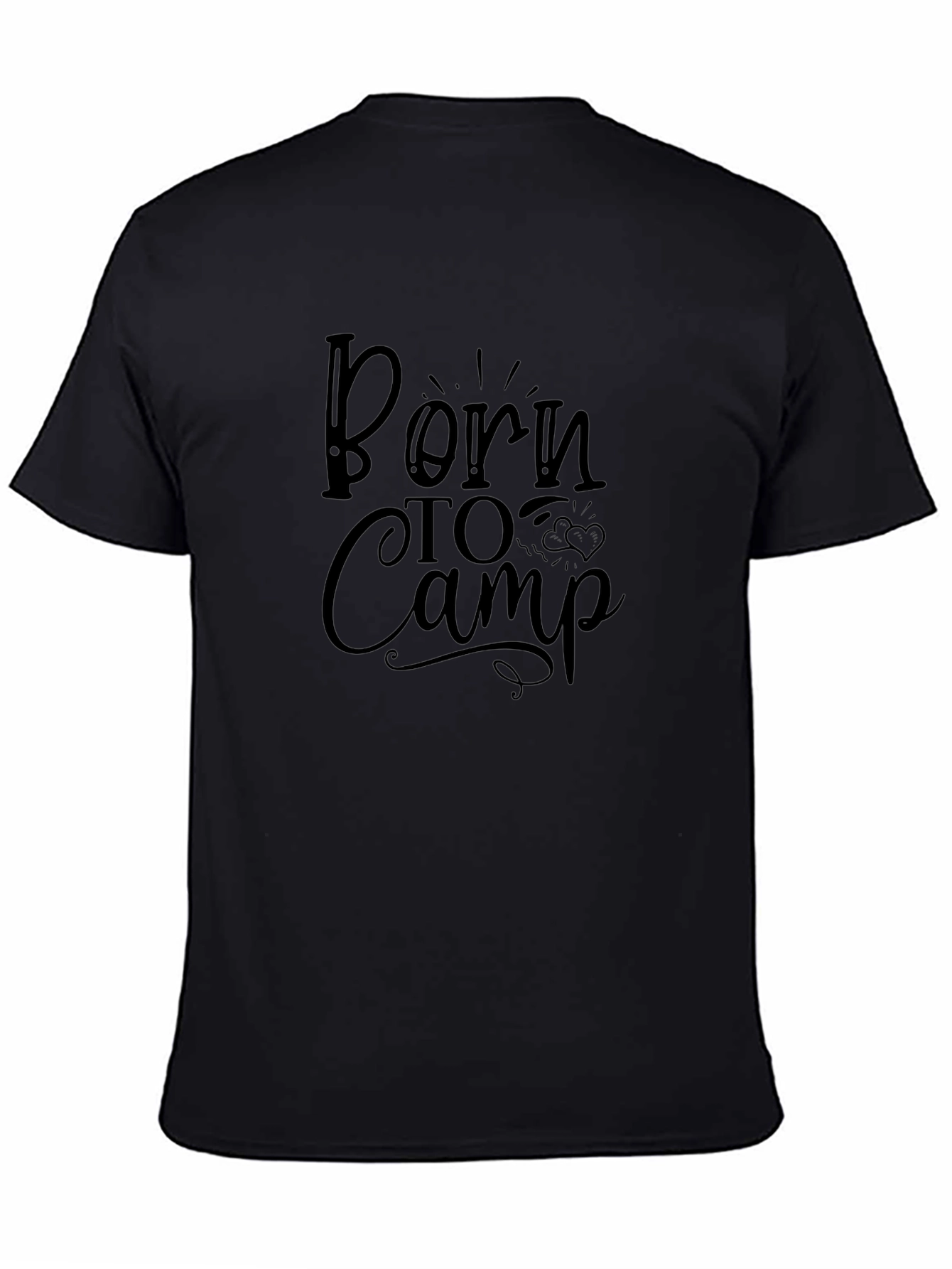 Born to Camp Black Graphic Tee