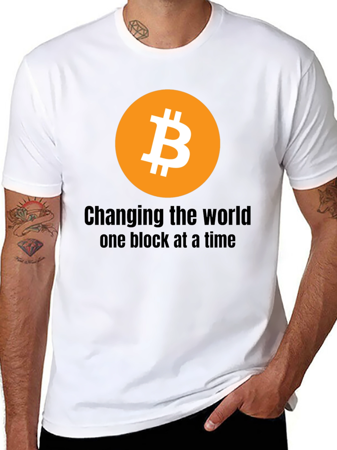 Bitcoin Crypto T-Shirt: Changing the World