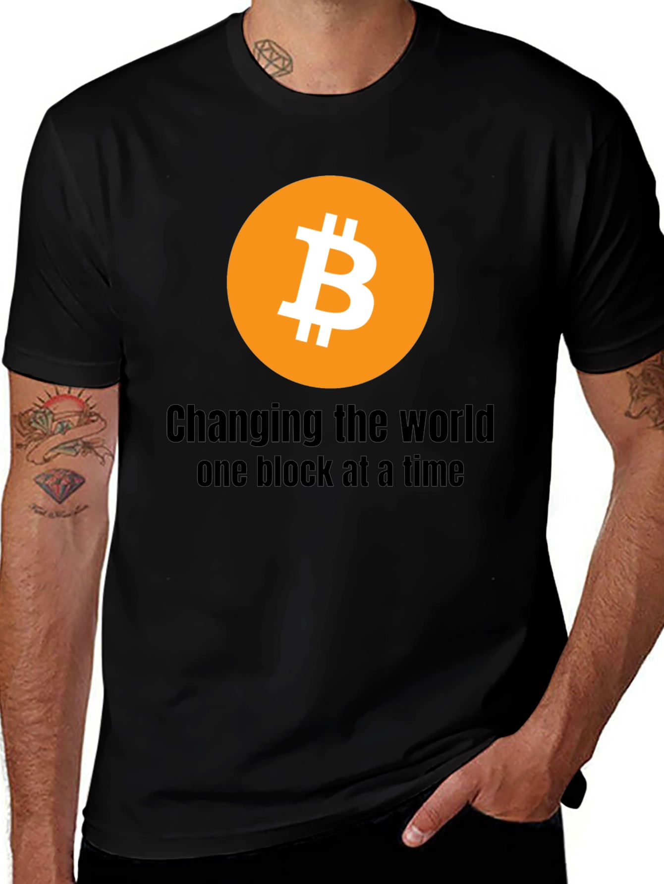 Bitcoin Crypto T-Shirt: Changing the World