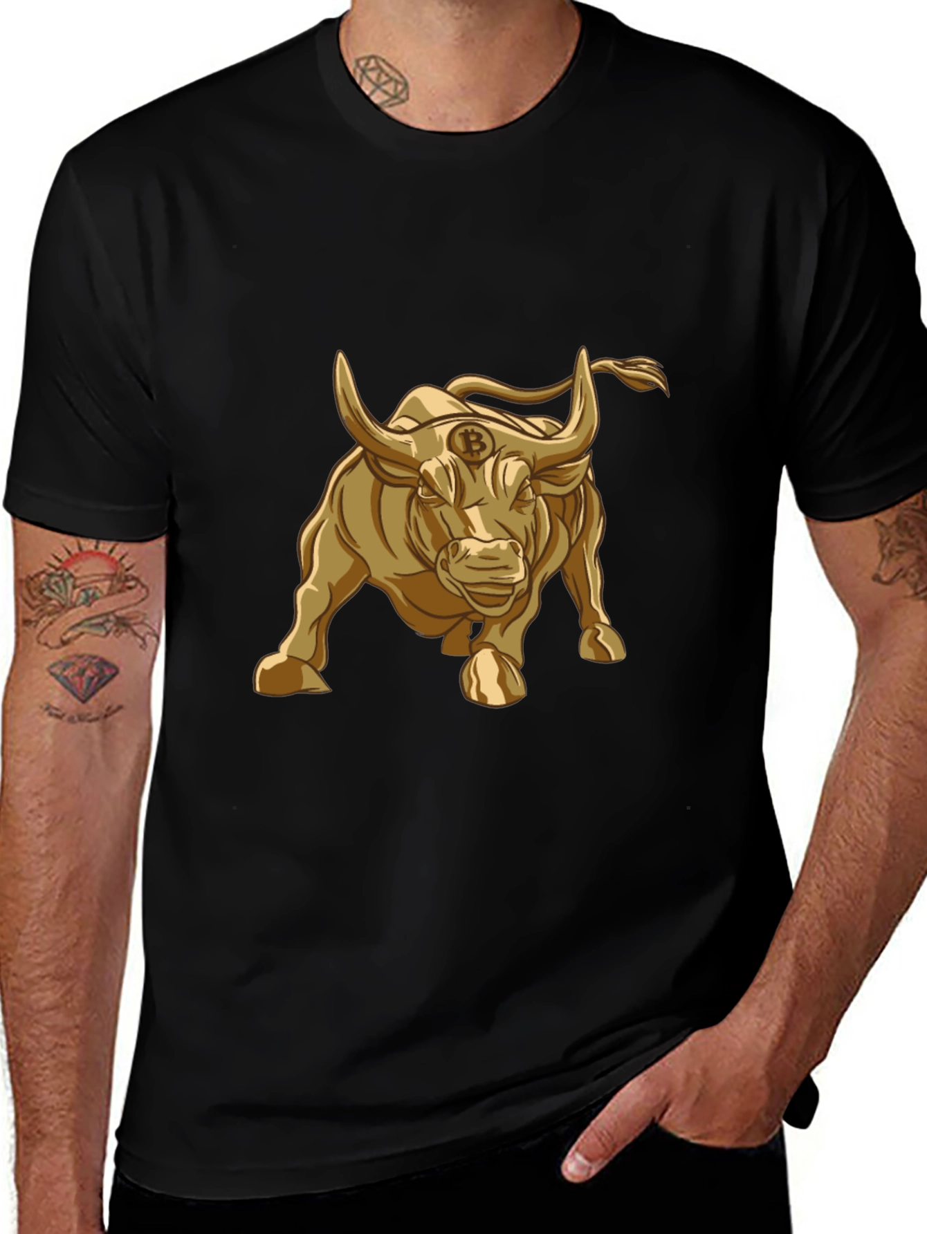 Bitcoin Bull T-Shirt - Crypto Currency Graphic Tee