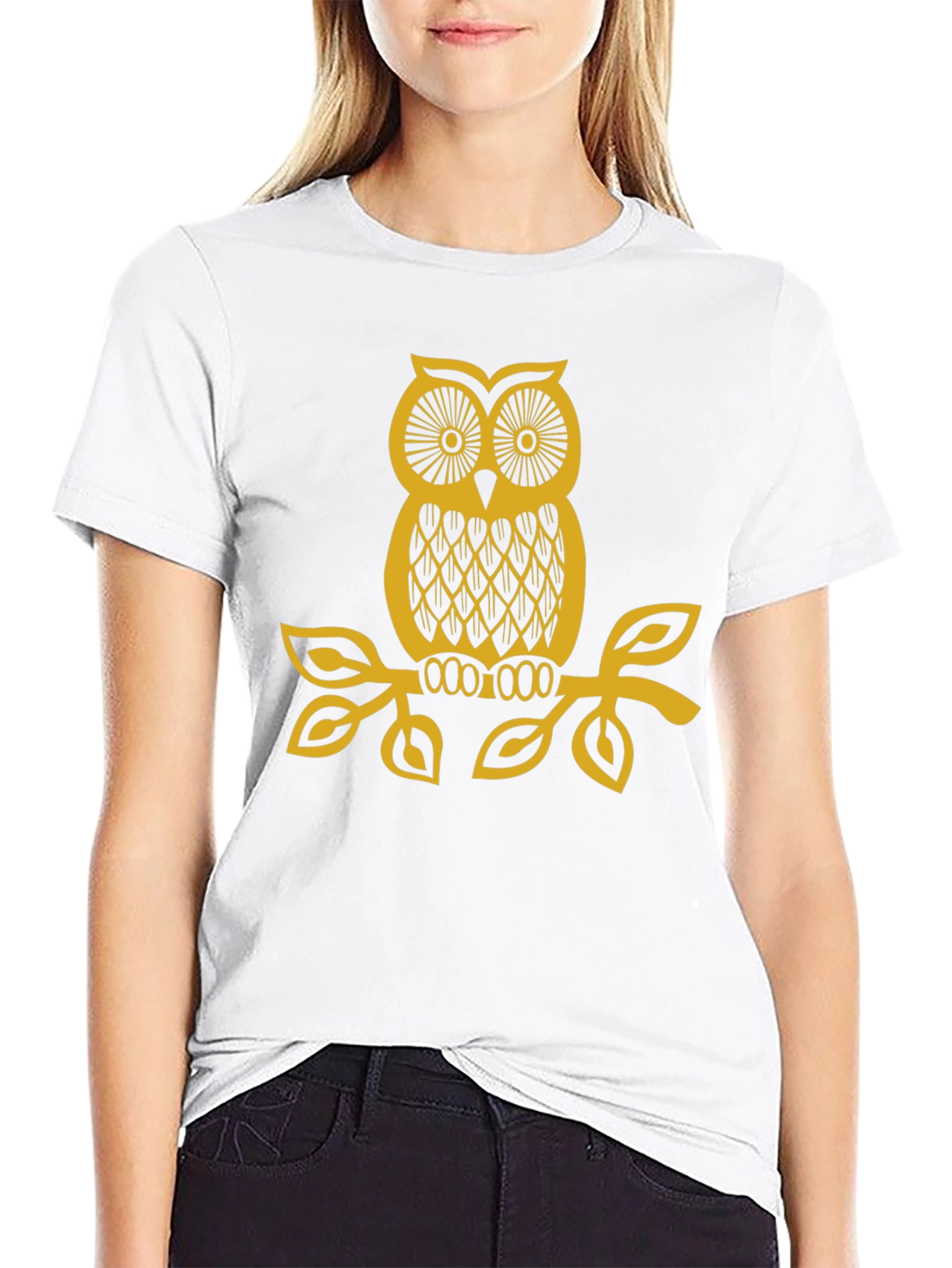 Owl Graphic Black T-Shirt