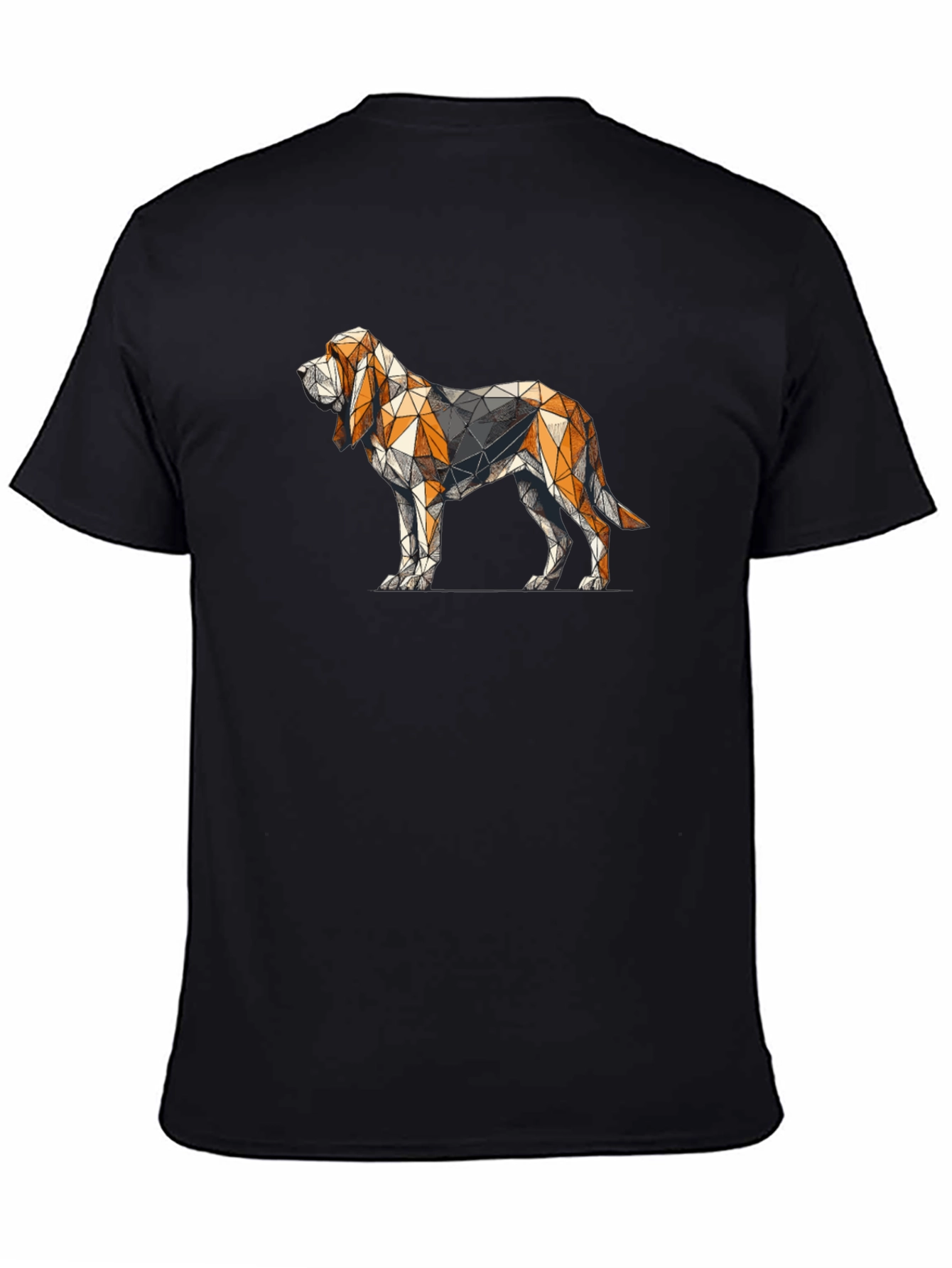 Geometric Dog Graphic Tee - Modern Hound Design