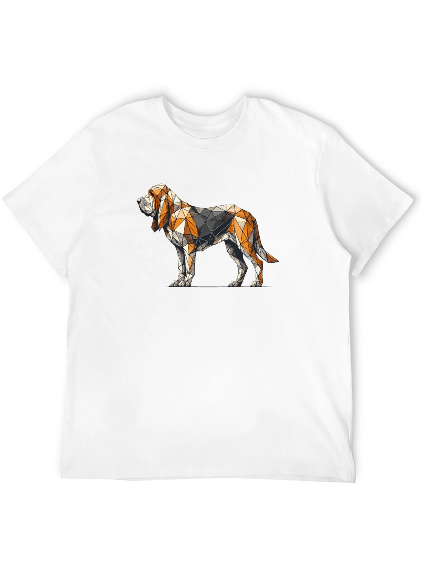 Geometric Dog Graphic Tee - Modern Hound Design