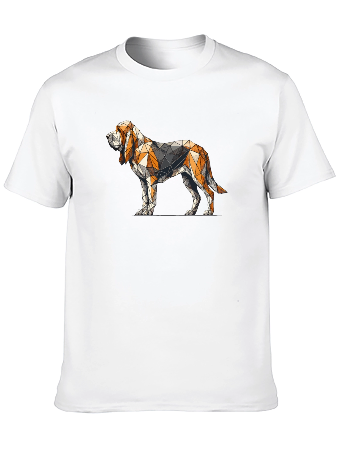 Geometric Dog Graphic Tee - Modern Hound Design