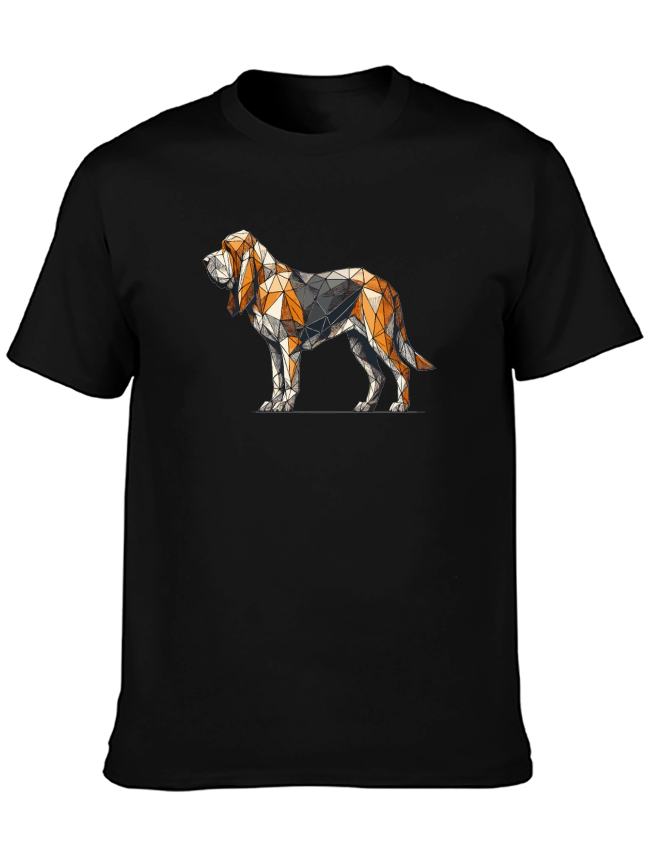 Geometric Dog Graphic Tee - Modern Hound Design