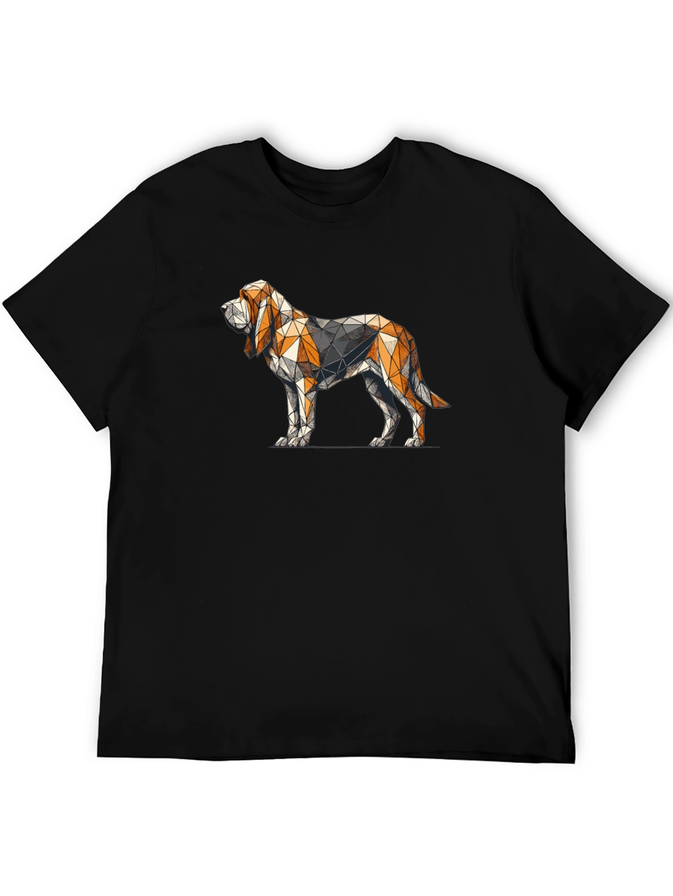 Geometric Dog Graphic Tee - Modern Hound Design
