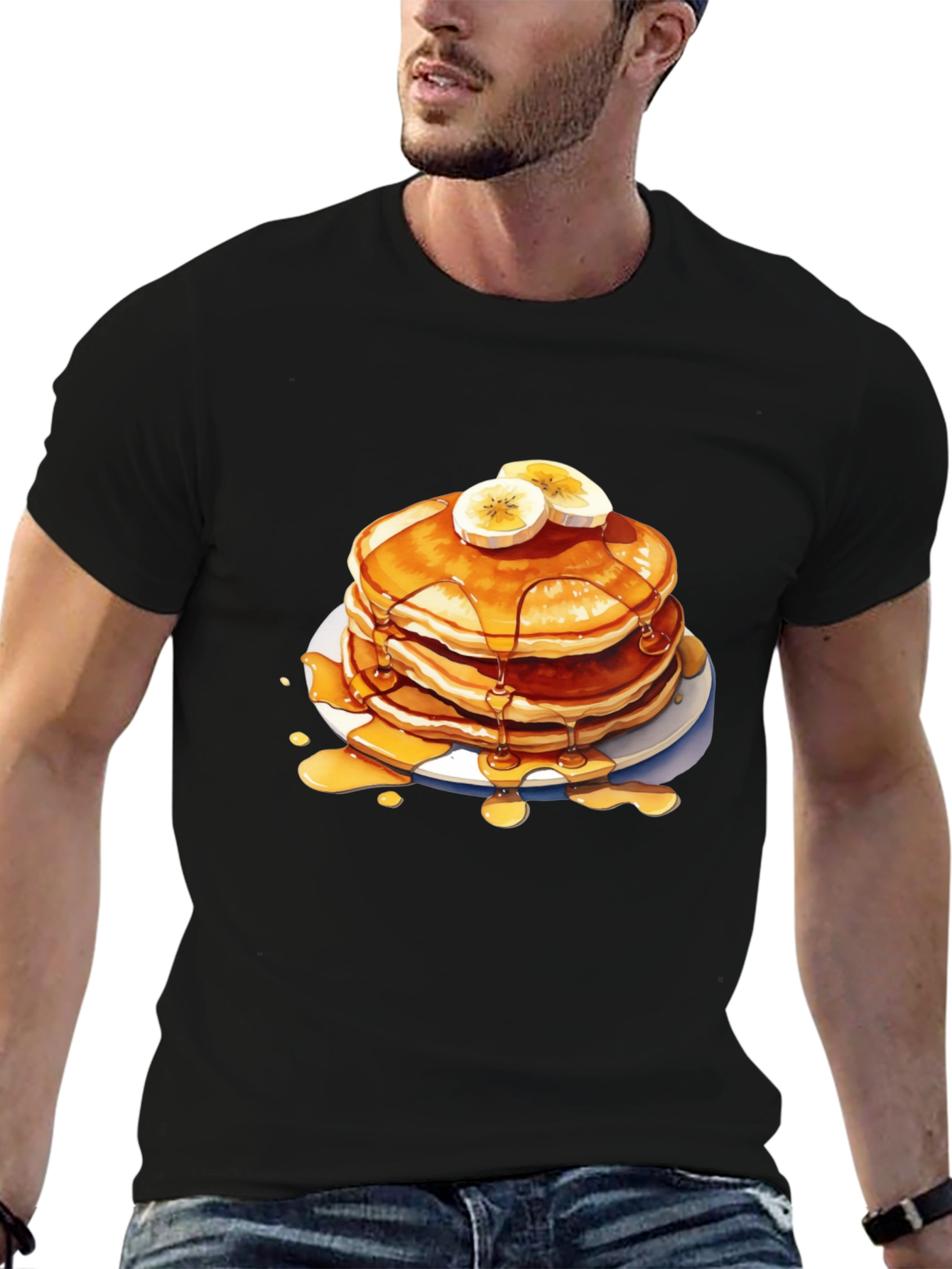 Pancake Stack Graphic Tee - Sweet Breakfast Style!