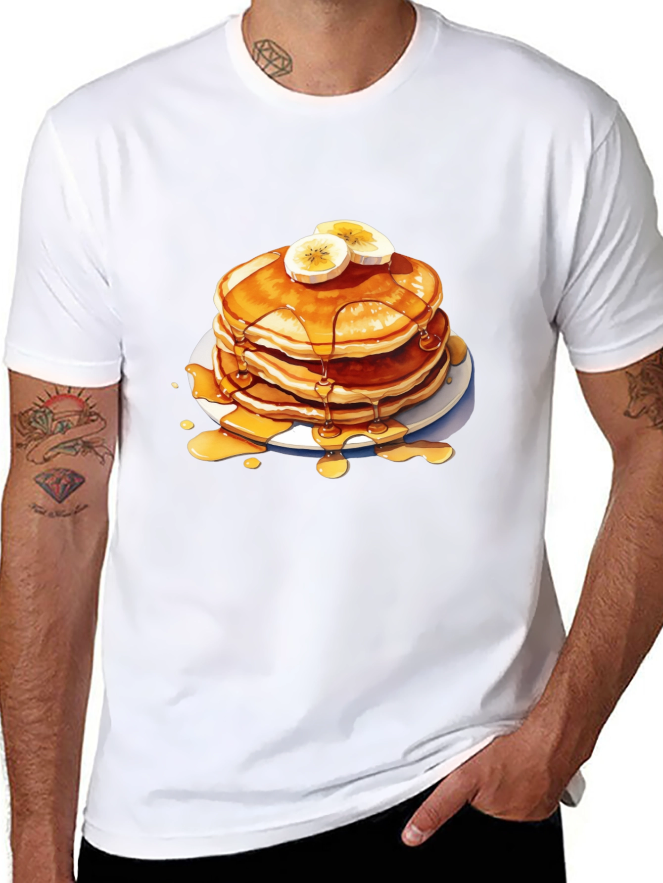Pancake Stack Graphic Tee - Sweet Breakfast Style!