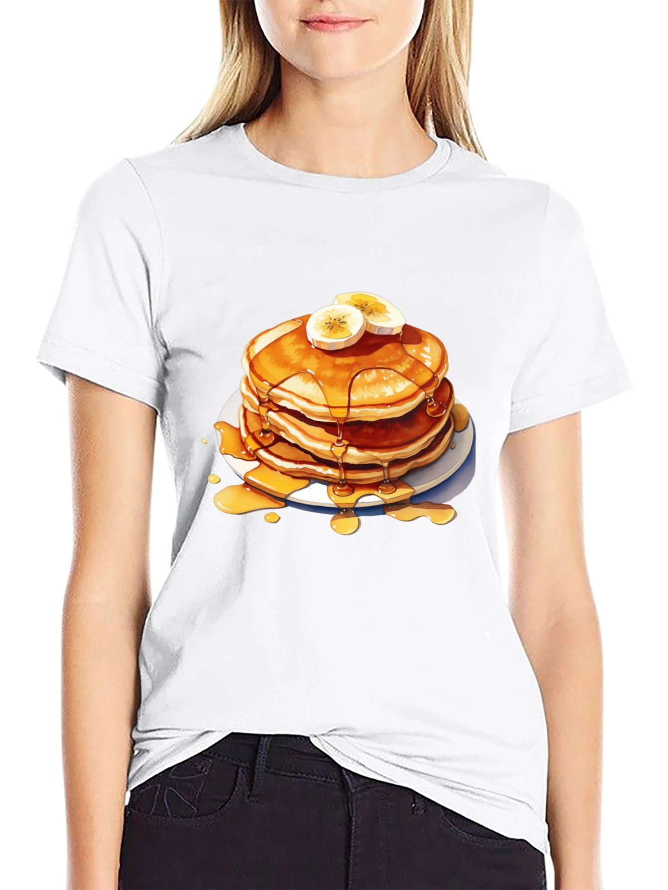 Pancake Stack Graphic Tee - Sweet Breakfast Style!