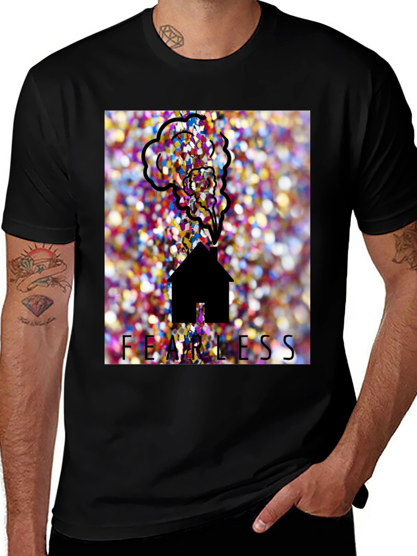 Fearless House Graphic Tee - Unique Design