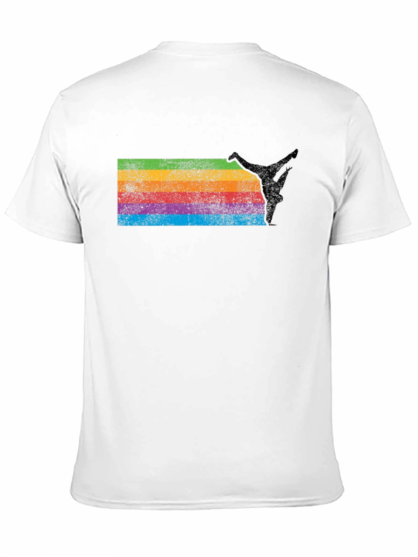 Rainbow Breakdancer Black T-Shirt