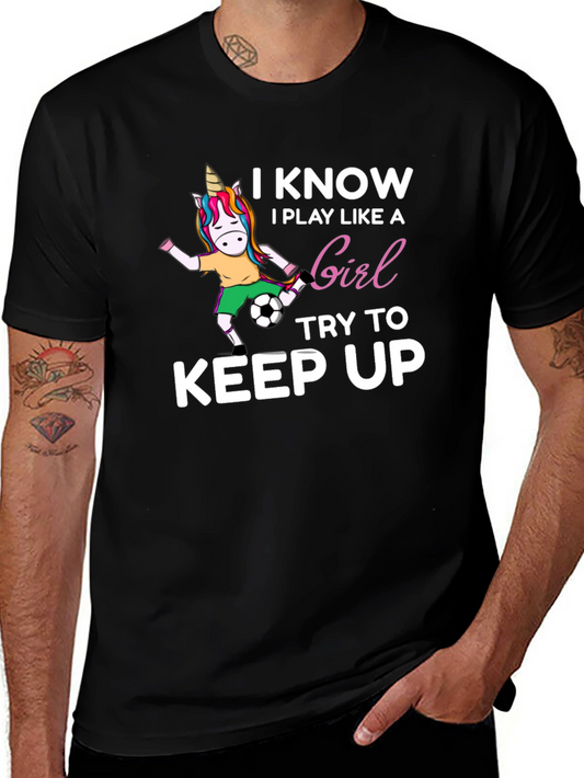 Unicorn Soccer Girl T-Shirt - Keep Up!